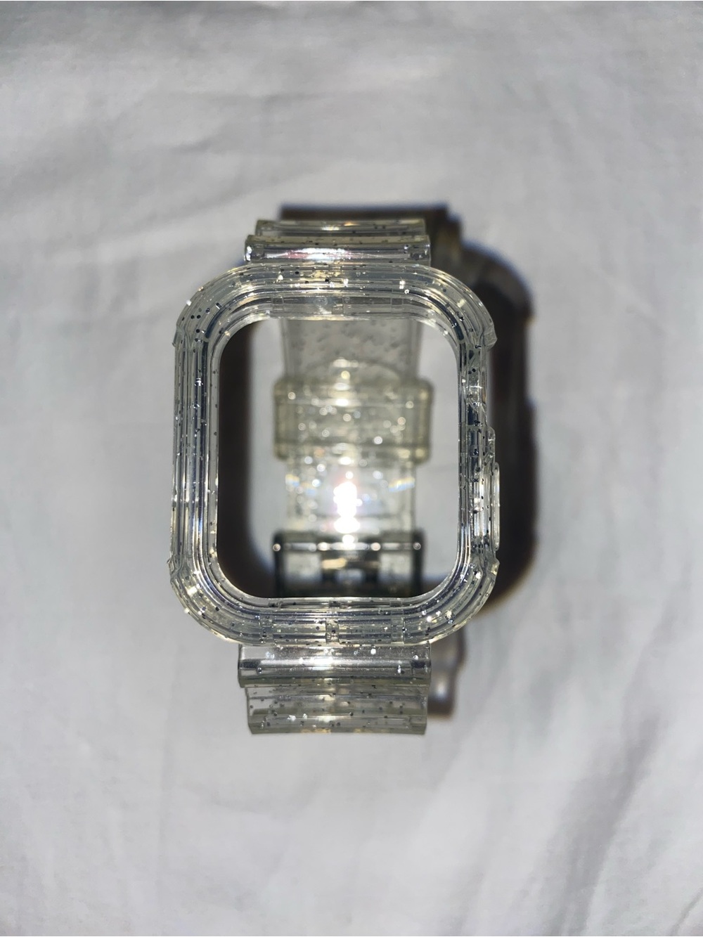 Clear Glitter Replacement Smartwatch Case and Band - Transparent Sparkle